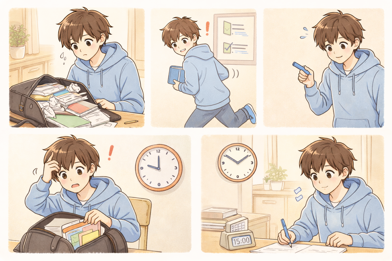 スマホを置いてほっとする母