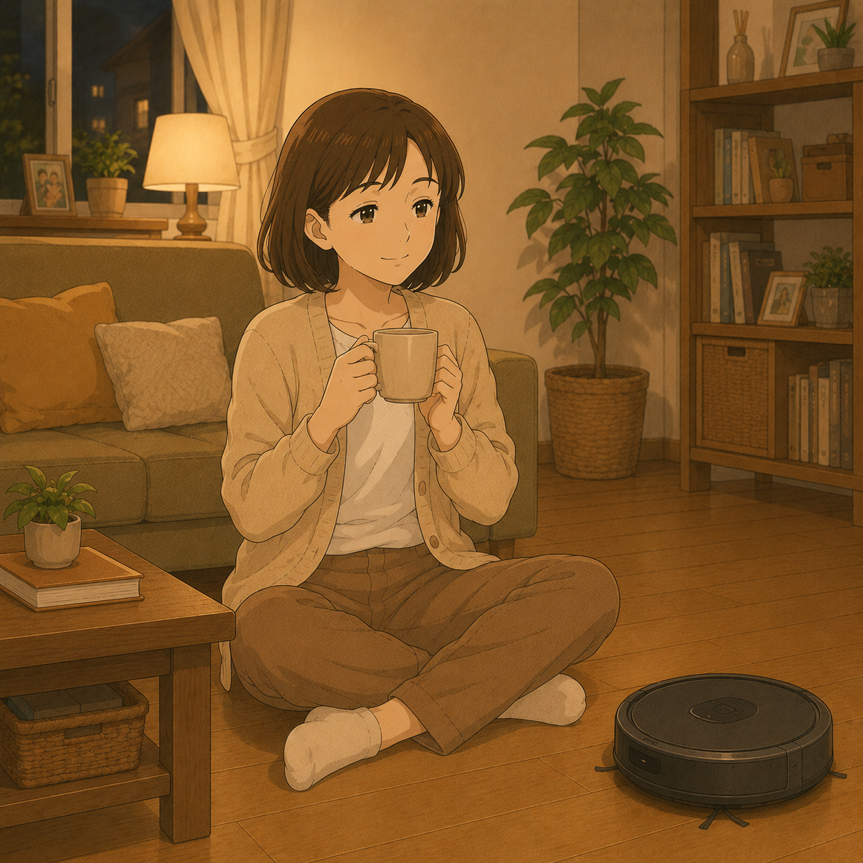 ノンフライヤーで作った唐揚げを食べる次男