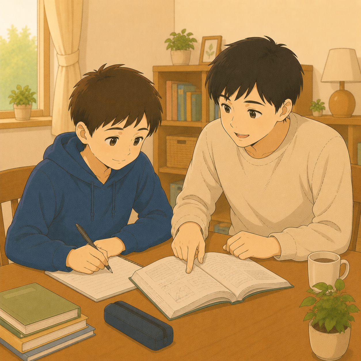 家庭教師との学習